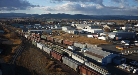 The Rail yard under redevelopment in downtown kalispell